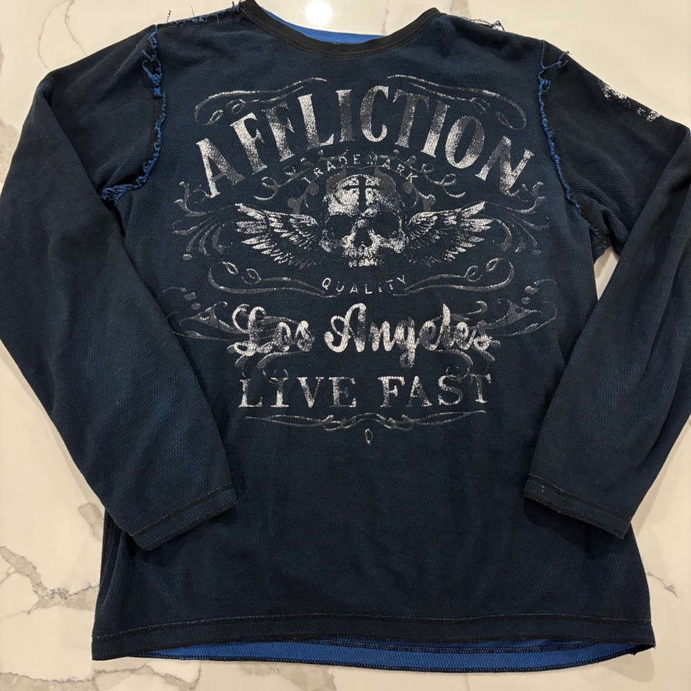 Vintage Affliction Y2K Grunge LS Shirt